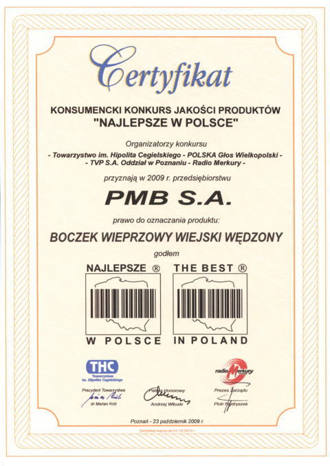 Boczek Wiejski z PMB - "Najlepszy w Polsce"